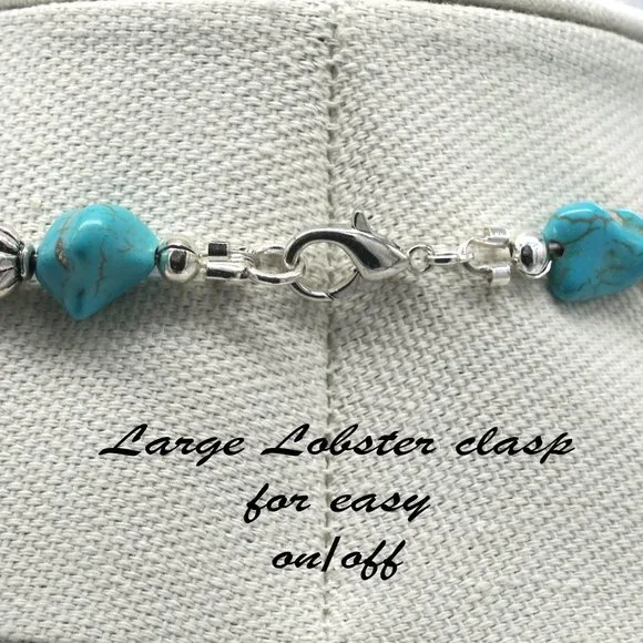 🎉Hostess Pick🎉 Necklace with Genuine Turquoise nougats  and beads. - Picture 6 of 6